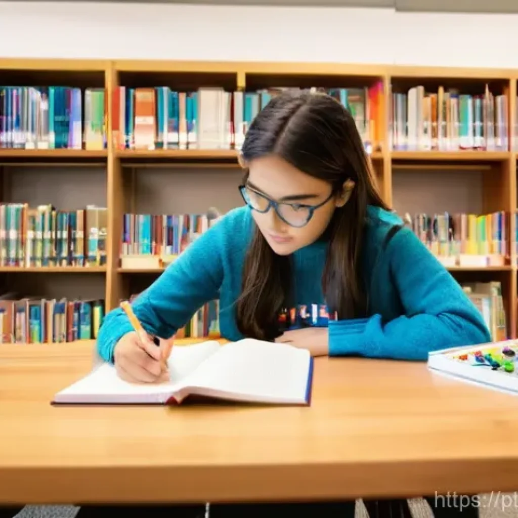 개념 심화를 위한 대학 강의 노하우 - **Prompt: Smart Note-taking and Visual Learning**
"A bright, naturally lit university library in...