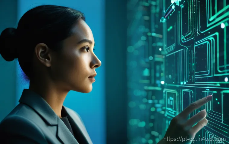 개념 심화를 위한 데이터 분석 기술 - **Prompt:** A dynamic, high-tech scene depicting a data scientist, a woman in her late 20s, with a f...