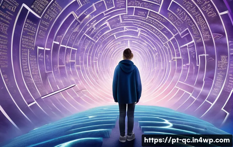 개념 이해를 위한 구조적 접근 - **Unraveling the Labyrinth of Knowledge**
A thoughtful young adult, gender-neutral, stands at a ...
